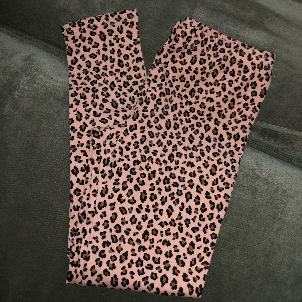 Girls Leggings Pink Leopard
